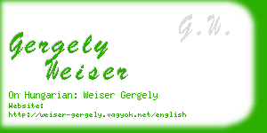 gergely weiser business card